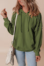 Solid Color Raglan Sleeve Hoodie