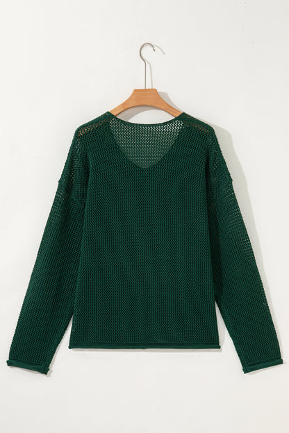 Plus Size Solid Button Front Sweater Cardigan
