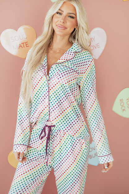 Valentine Heart Top and Pants Pajama Set