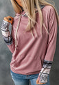 Colorblock Long Sleeve Pocketed Hoodie