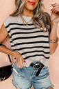 Stripe Ribbed Trim Tank Top