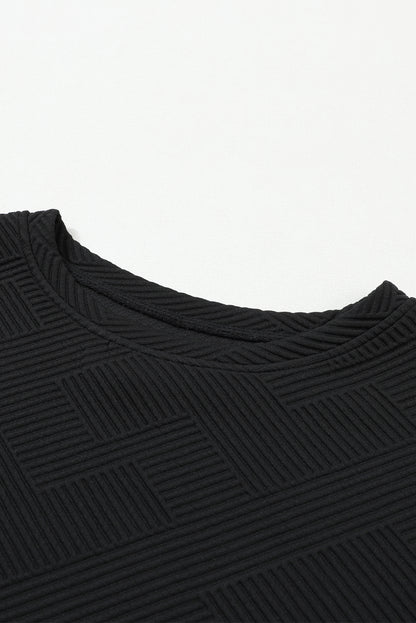 Textured Top and Pants Set