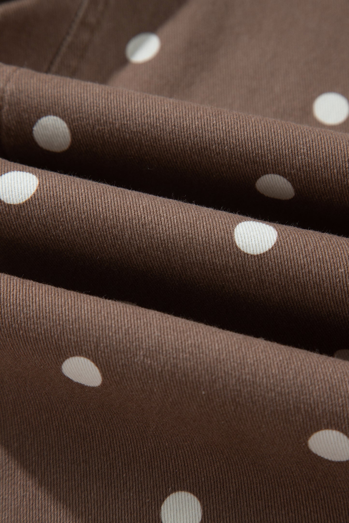 Polka Dot Denim Tailored Seam Barrel Leg Jeans
