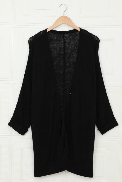 Open Front Dolman Sleeve Cardigan