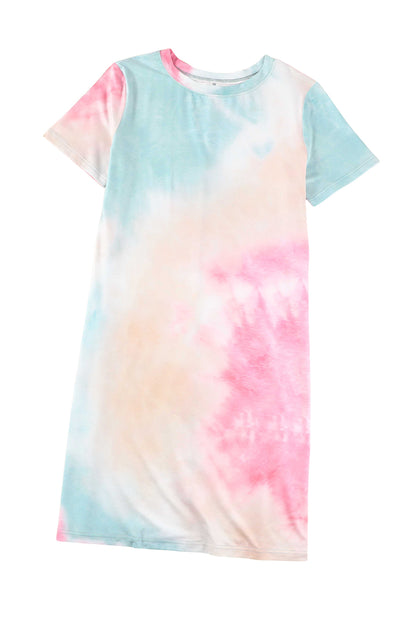 Tie-Dye Split Hem T-Shirt Dress