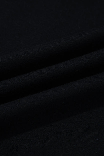 Solid Mock Neck Drop Shoulder Oversize Sweatshirt