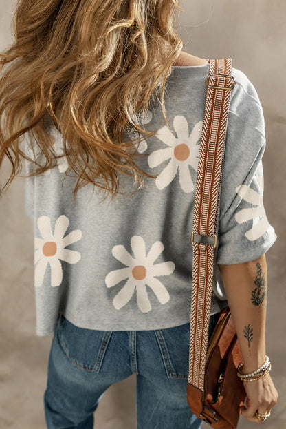 Floral Short Sleeve Loose T-Shirt