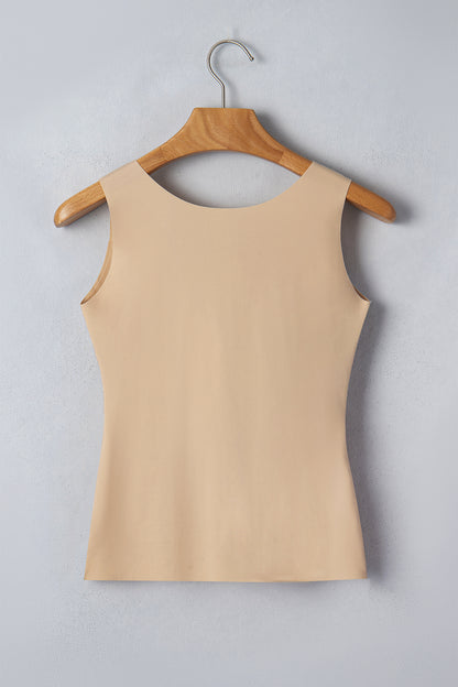 Solid Wide Strap Athleisure Tank Top