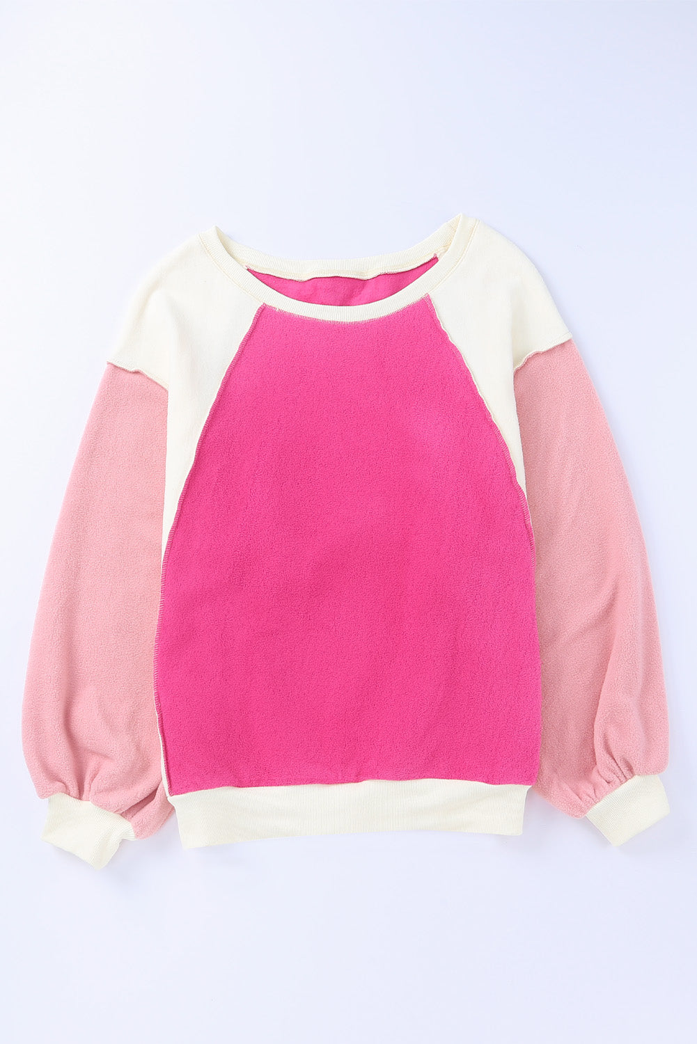 Colorblock Fleece Long Sleeve Sweatshirt