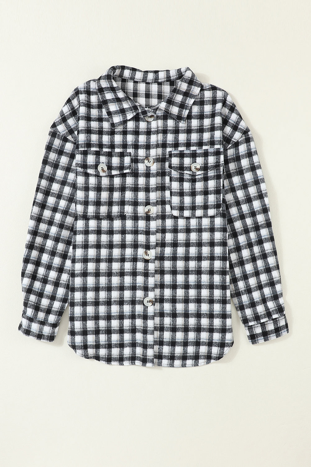 Plaid Chest Pocket Buttoned Shacket