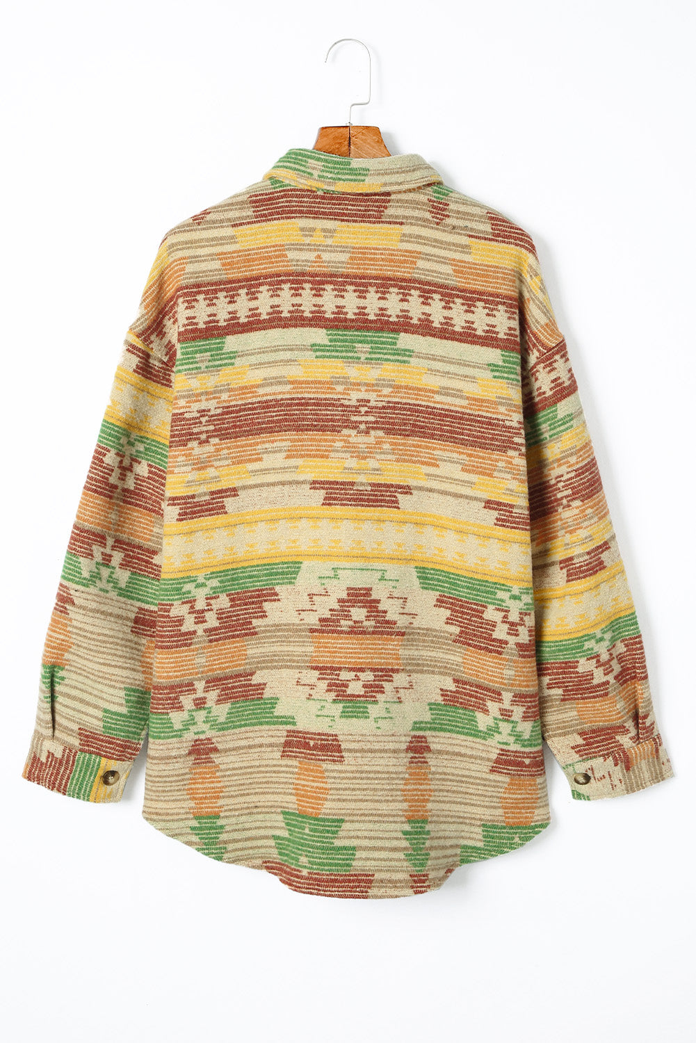 Western Aztec Button Front Shacket