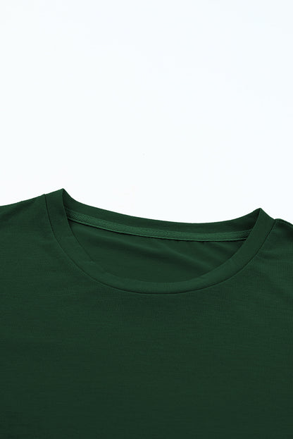 Solid Short Sleeve Crew Neck Tee