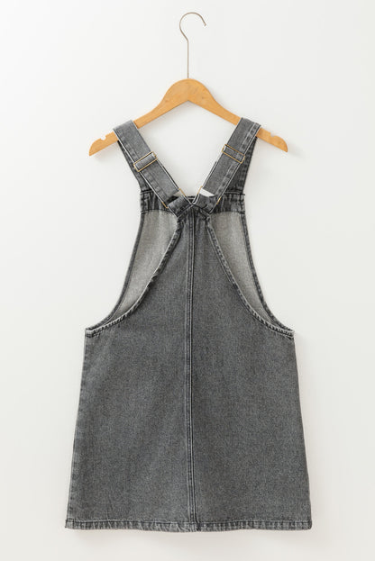 Denim Button Front Mini Dress