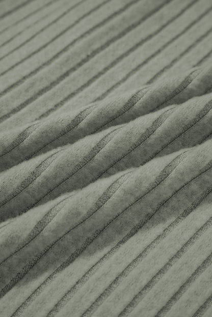 Thermal Ribbed Button-Up Drop Shoulder Textured Shacket