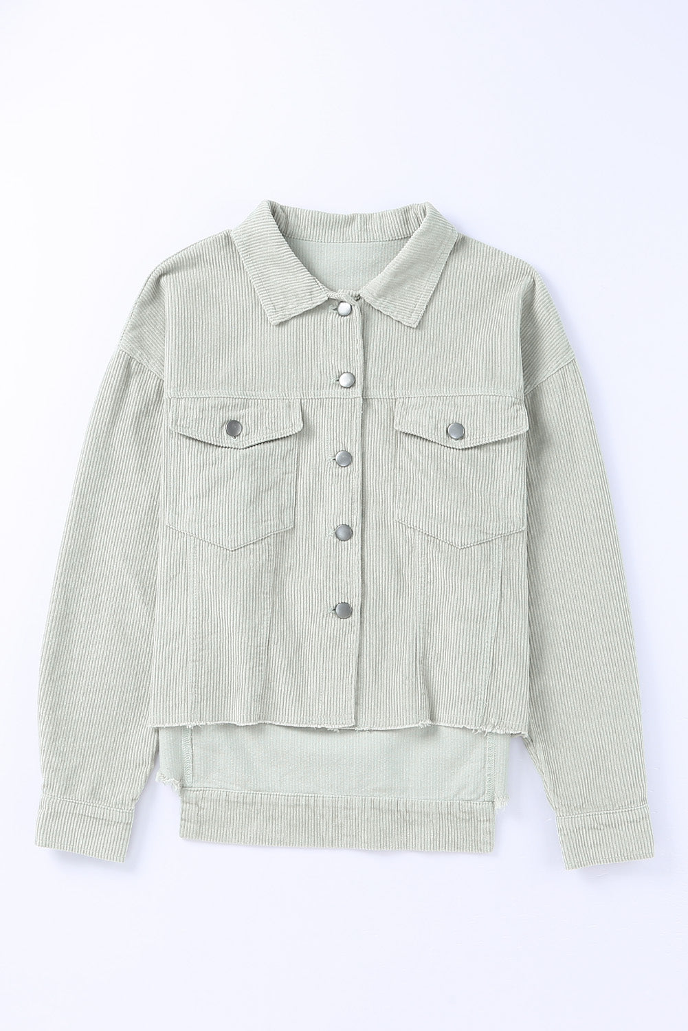 Corduroy Flap Pockets Cropped Jacket