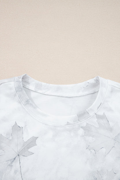 Camo Abstract Top and Elastic Waist Short Set