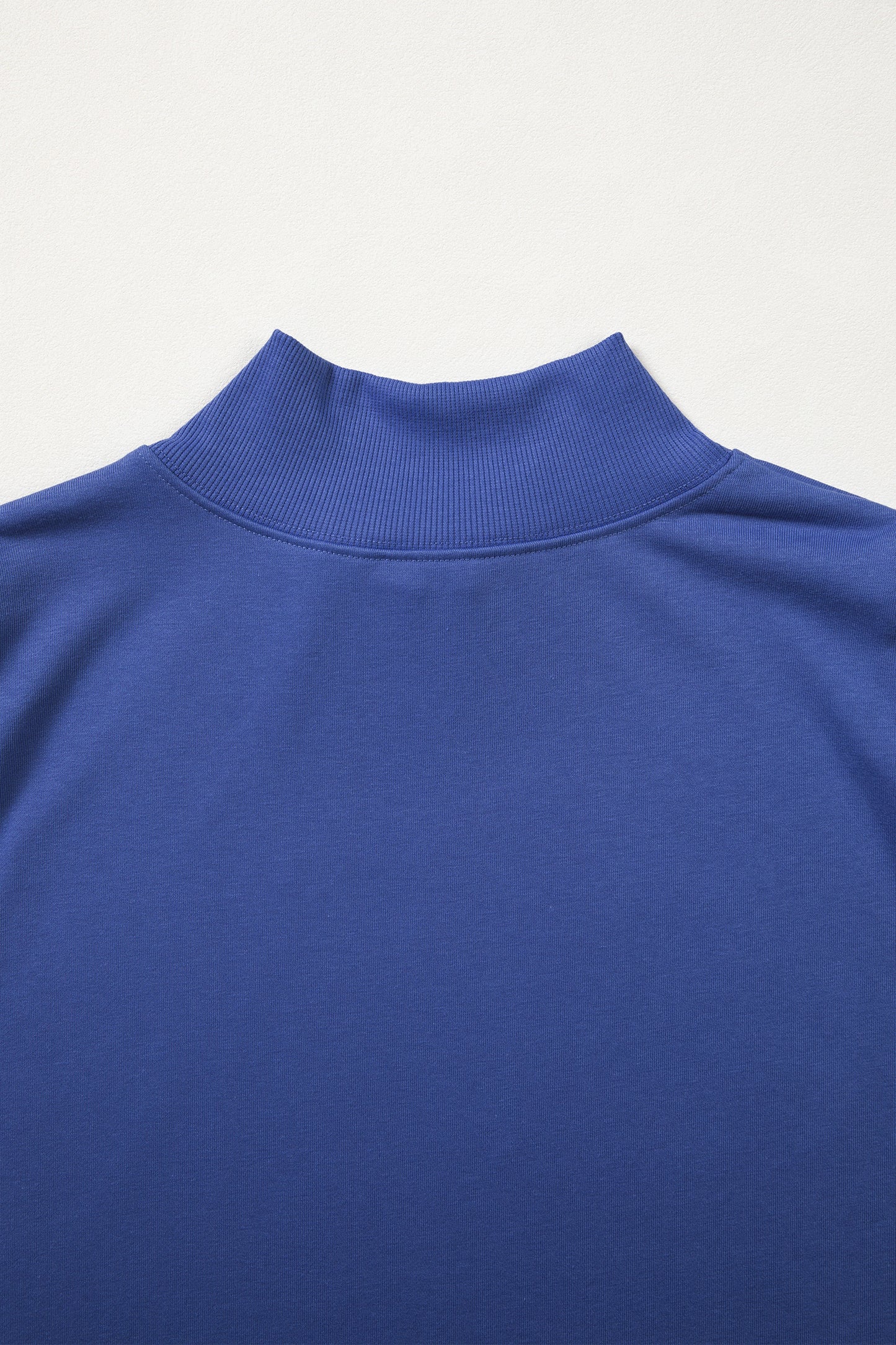 Solid Mock Neck Cap Sleeve Oversized Top