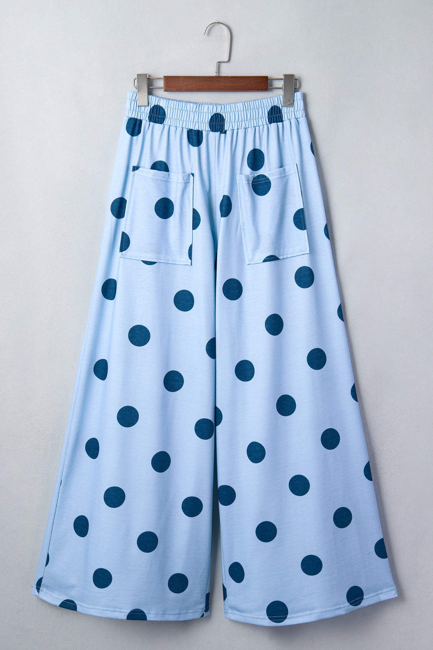 Polka Dot Wide Leg Elastic Waist Pants