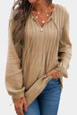 Pleated Gauze Tunic Top