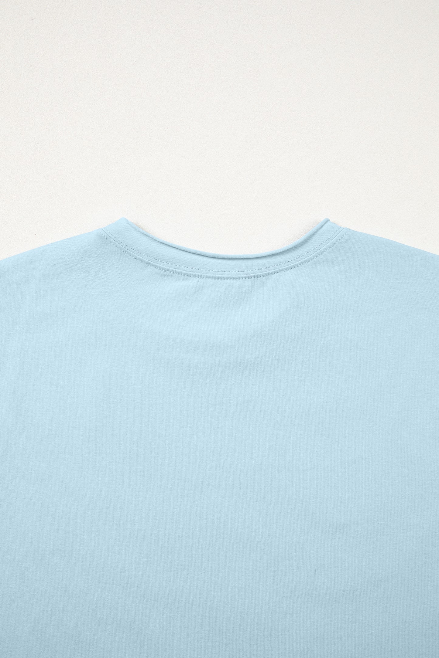 Solid Exposed Seam Short Sleeve T-Shirt