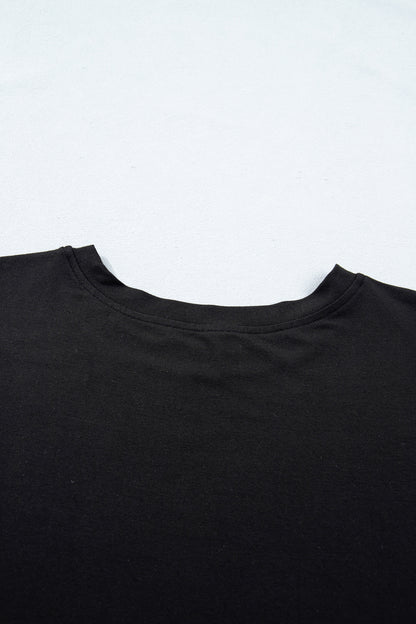 Solid Oversize Tee & Tie Wrap Mini Skort Set