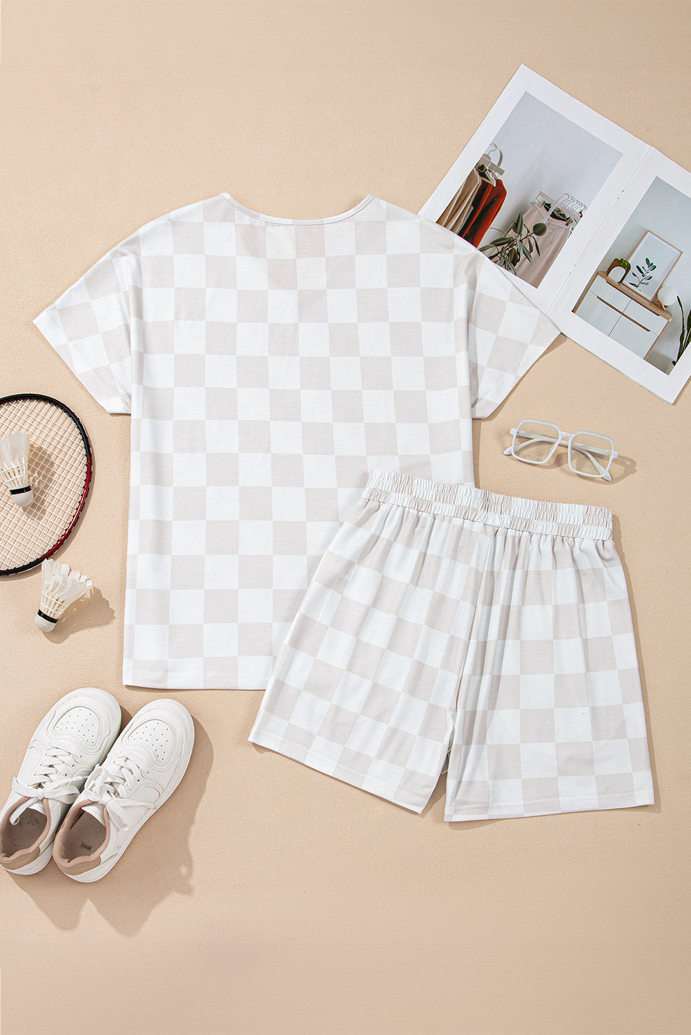 Checker Top and Shorts Set