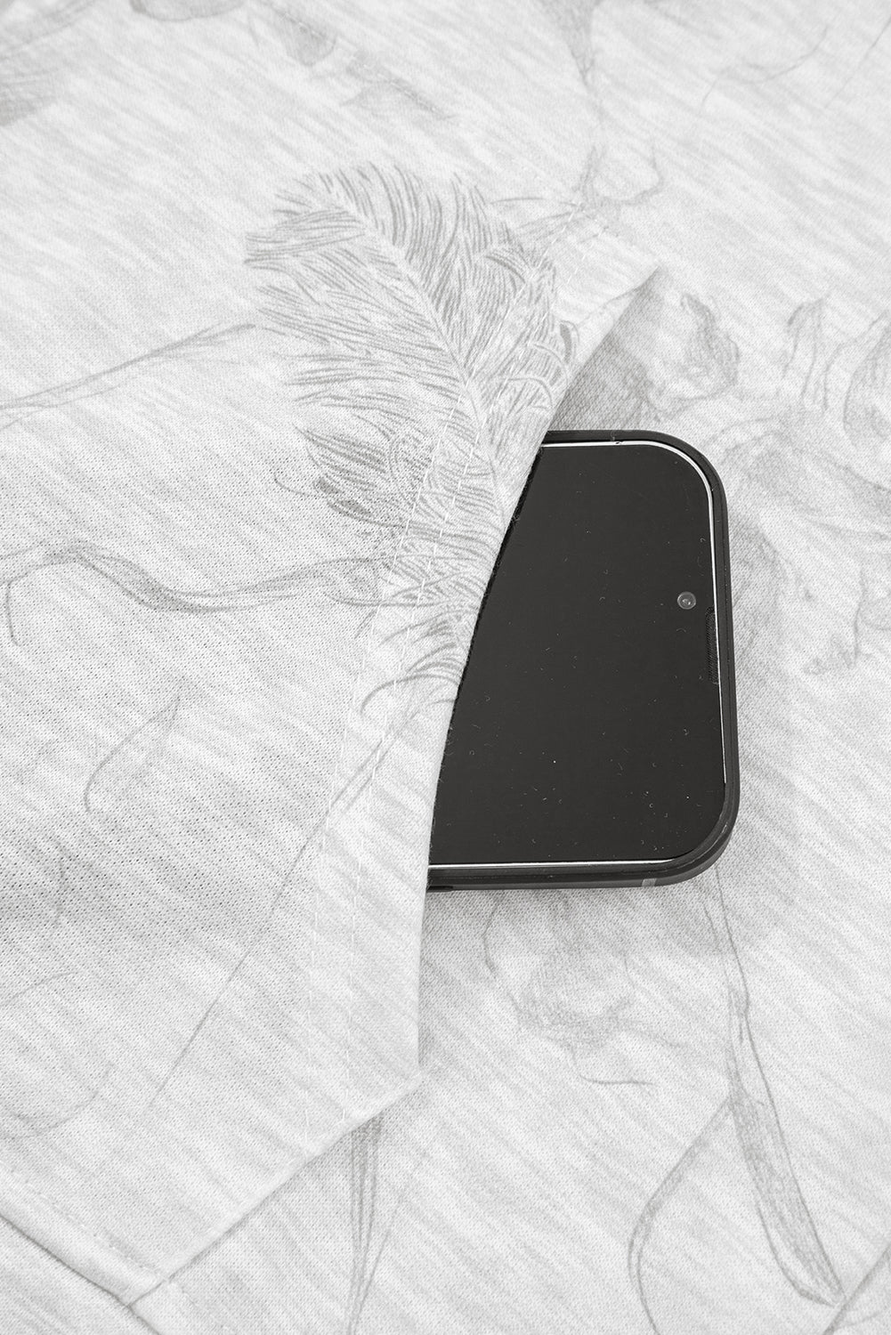 Abstract Drop Sleeve Hoodie and Pant Set