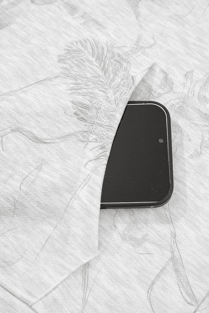 Abstract Drop Sleeve Hoodie and Pant Set