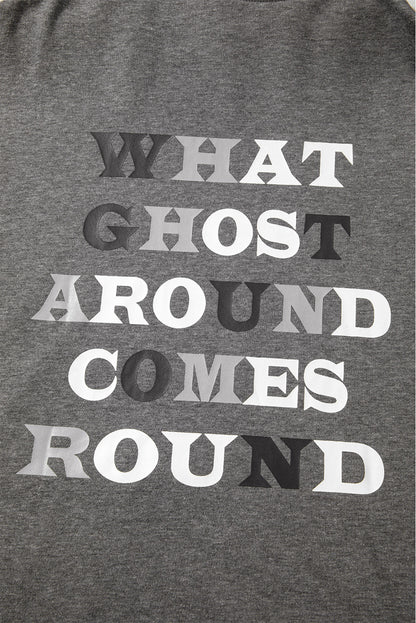 Halloween Ghost Graphic Print Oversize Hoodie