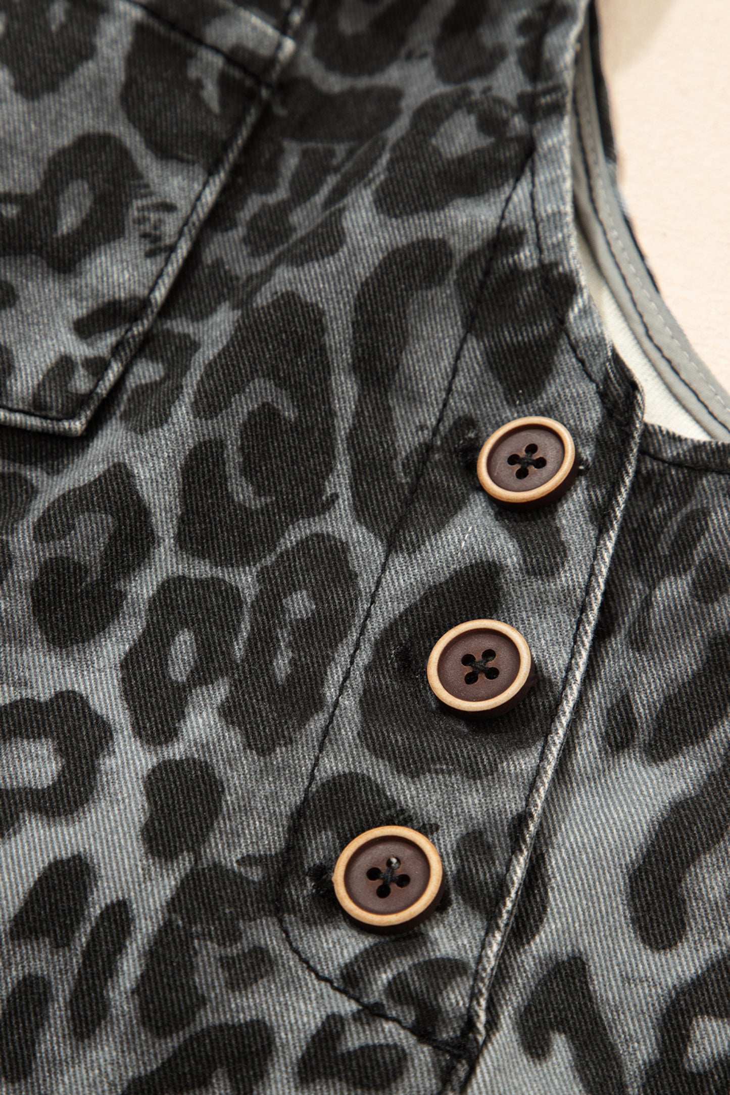 Leopard Adjustable Strap Cropped Overalls