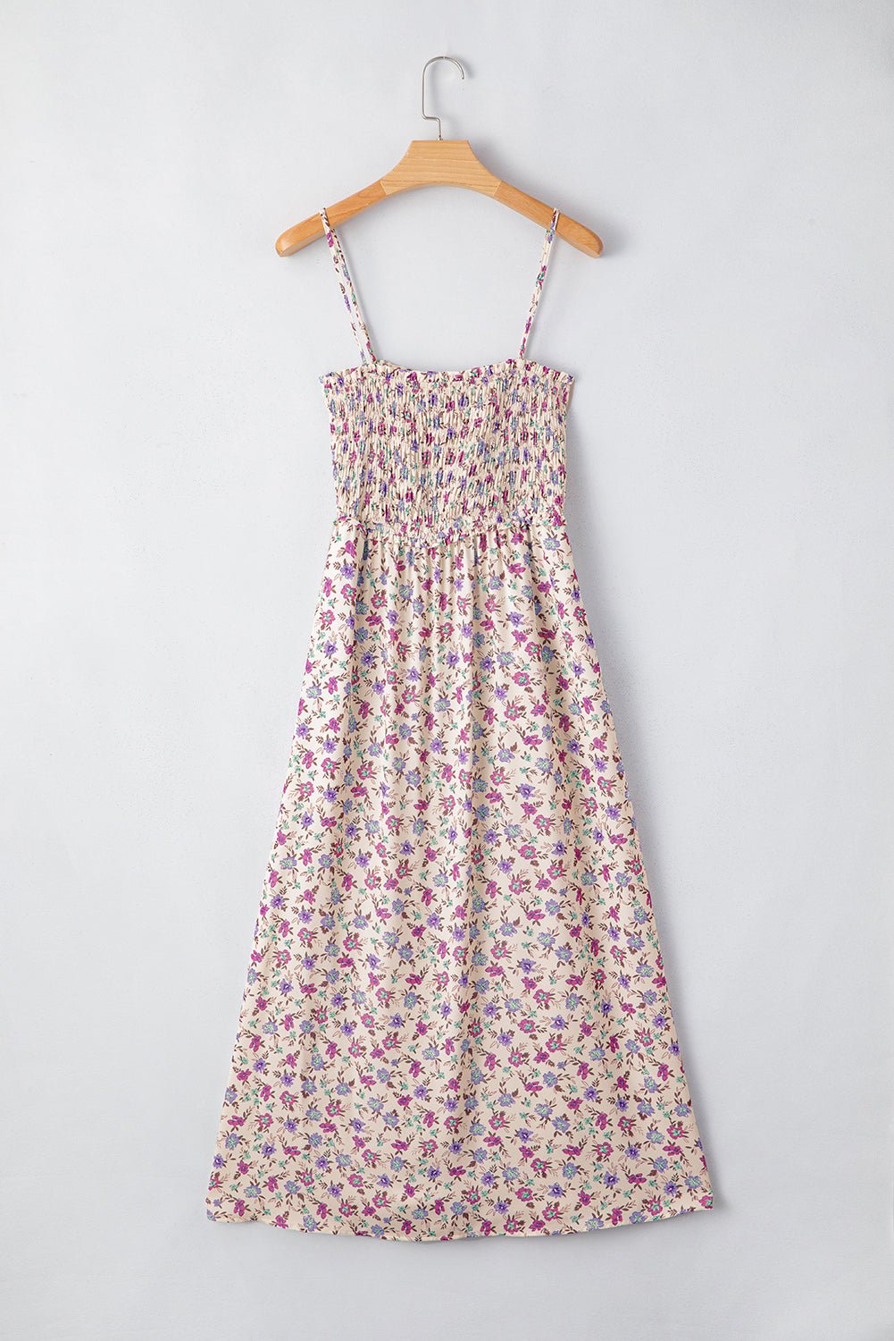 Ditsy Floral Smocked Sleeveless Maxi Dress