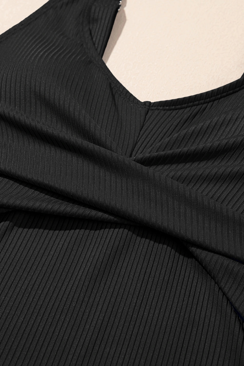 Ribbed Knit Tankini & Skort Swimsuit Set