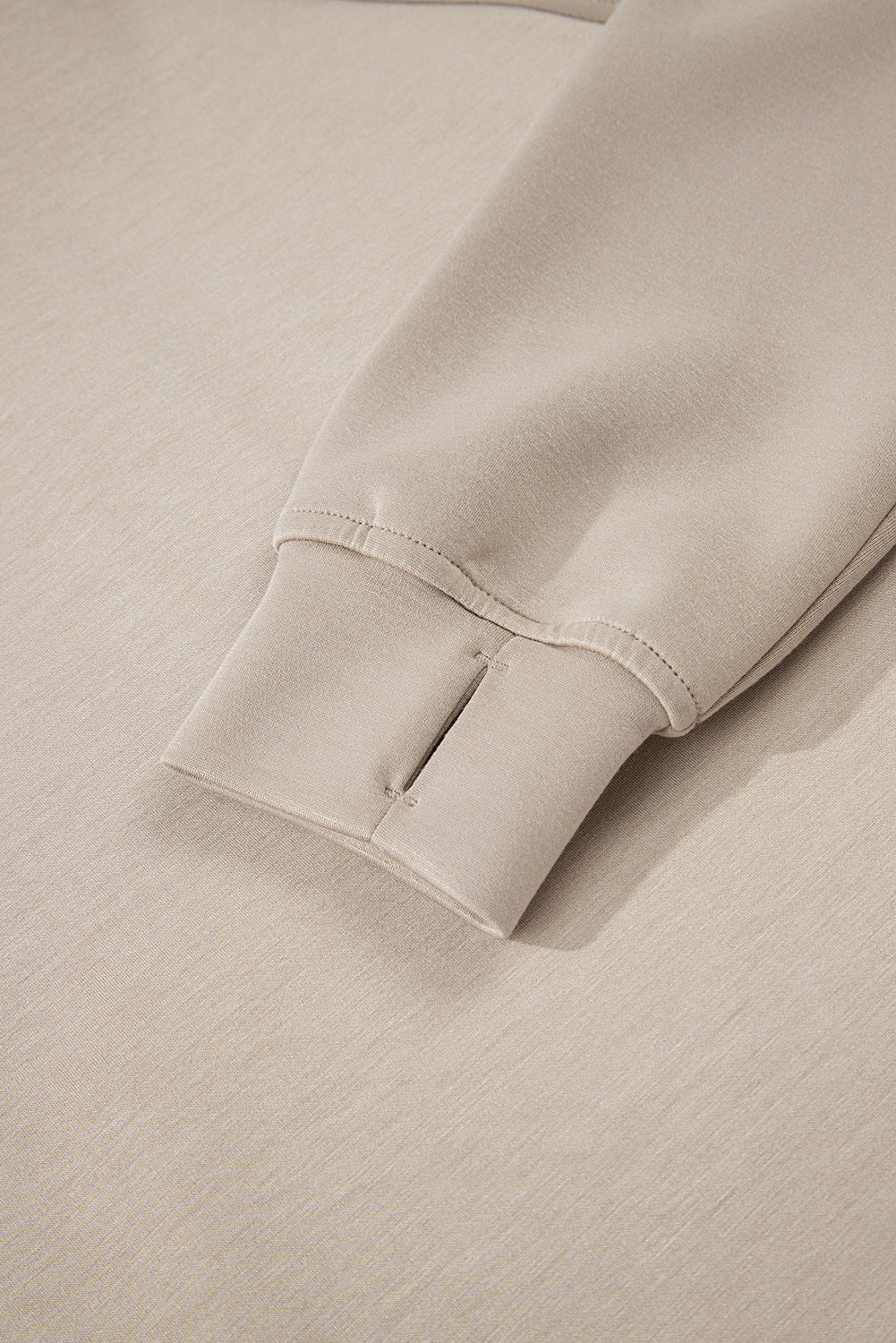 Solid Half-Zip Hoodie and Pants Set