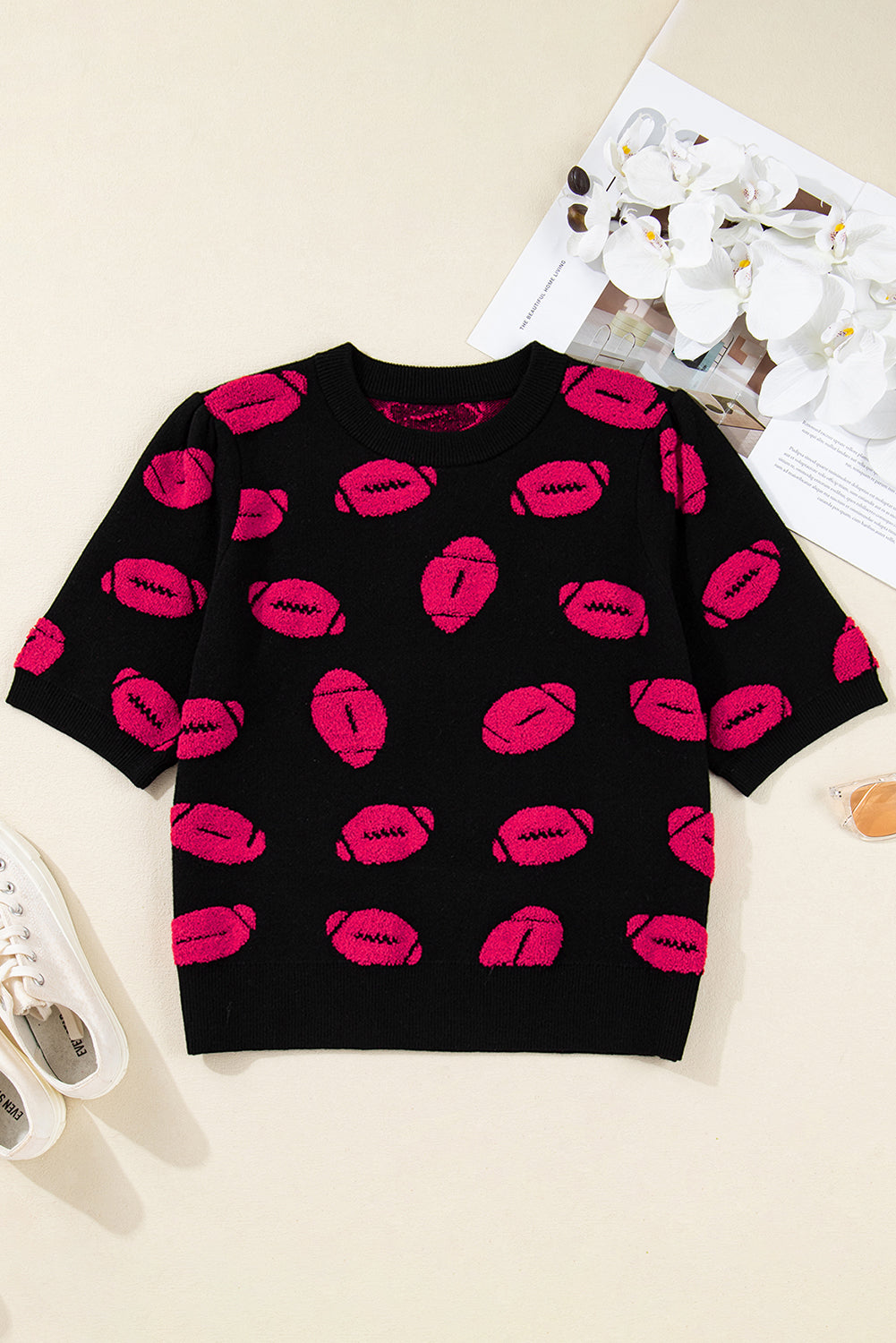 Game Day Football Short Sleeve Sweater