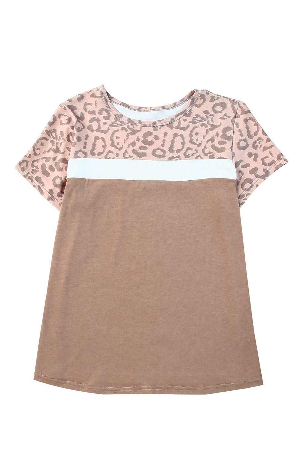 Leopard Colorblock Short Sleeve T-Shirt