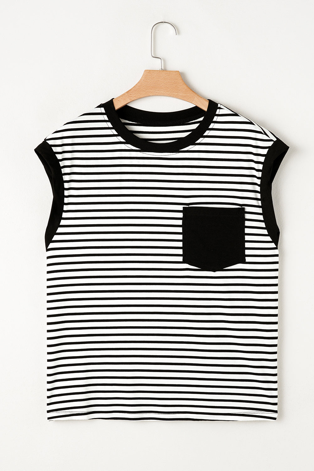 Stripe Patch Pocket Tank Top