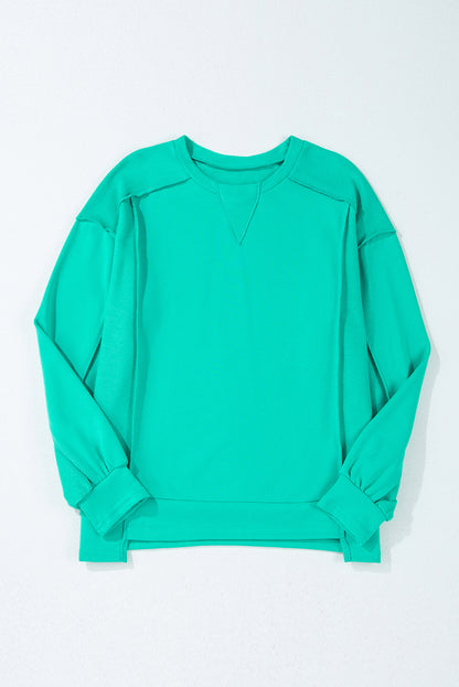 Reverse Seam Round Neck Sweatshirt