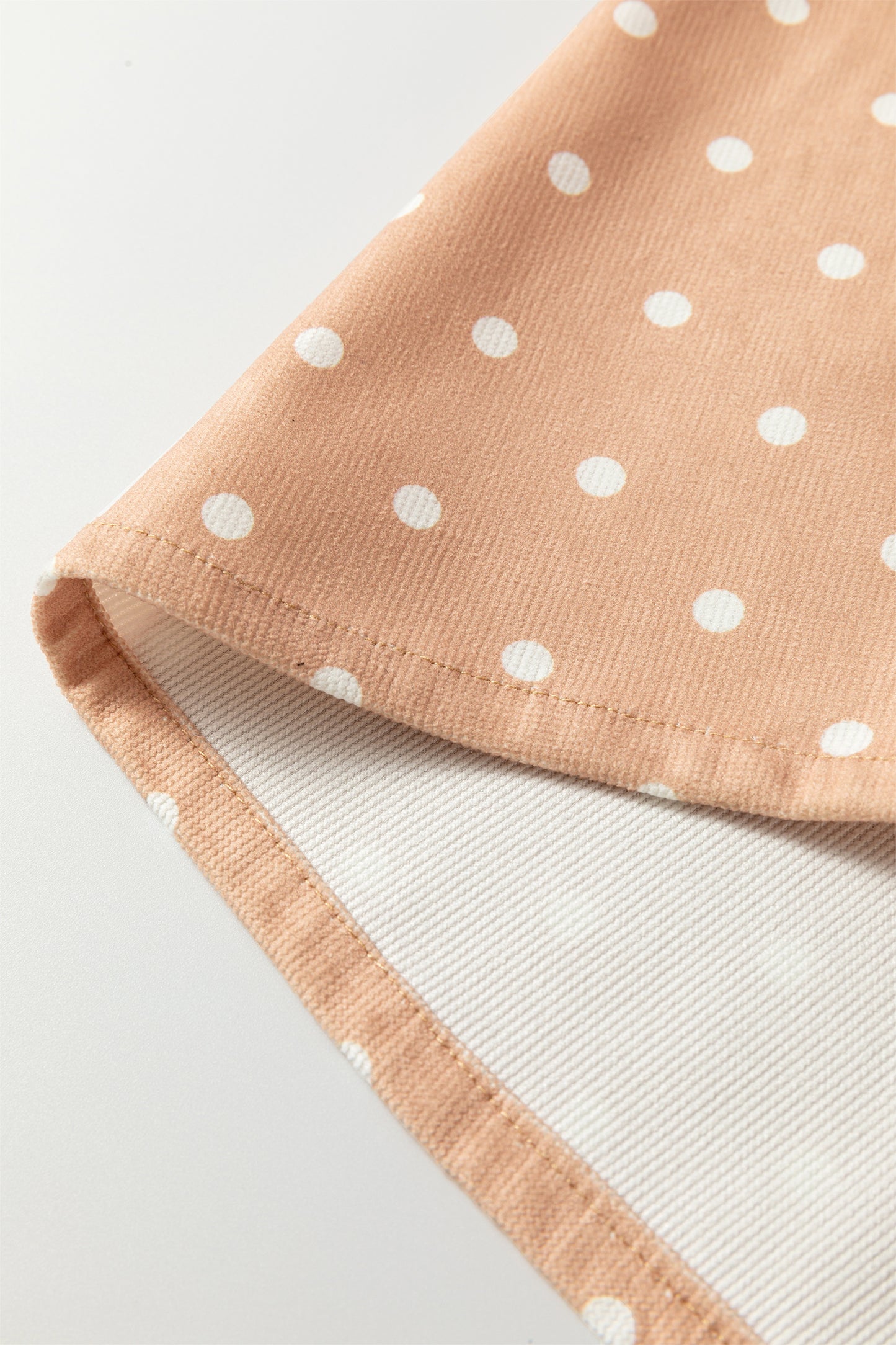 Polka Dot Drawstring High Waist Wide Leg Pants