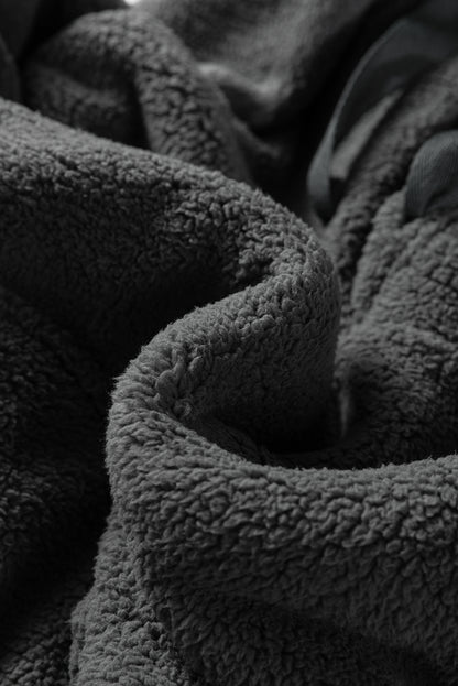 Fuzzy Drawstring Hoodie and Pants Lounge Set