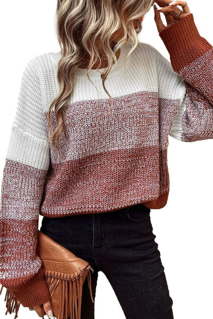 Colorblock Drop Shoulder Sweater