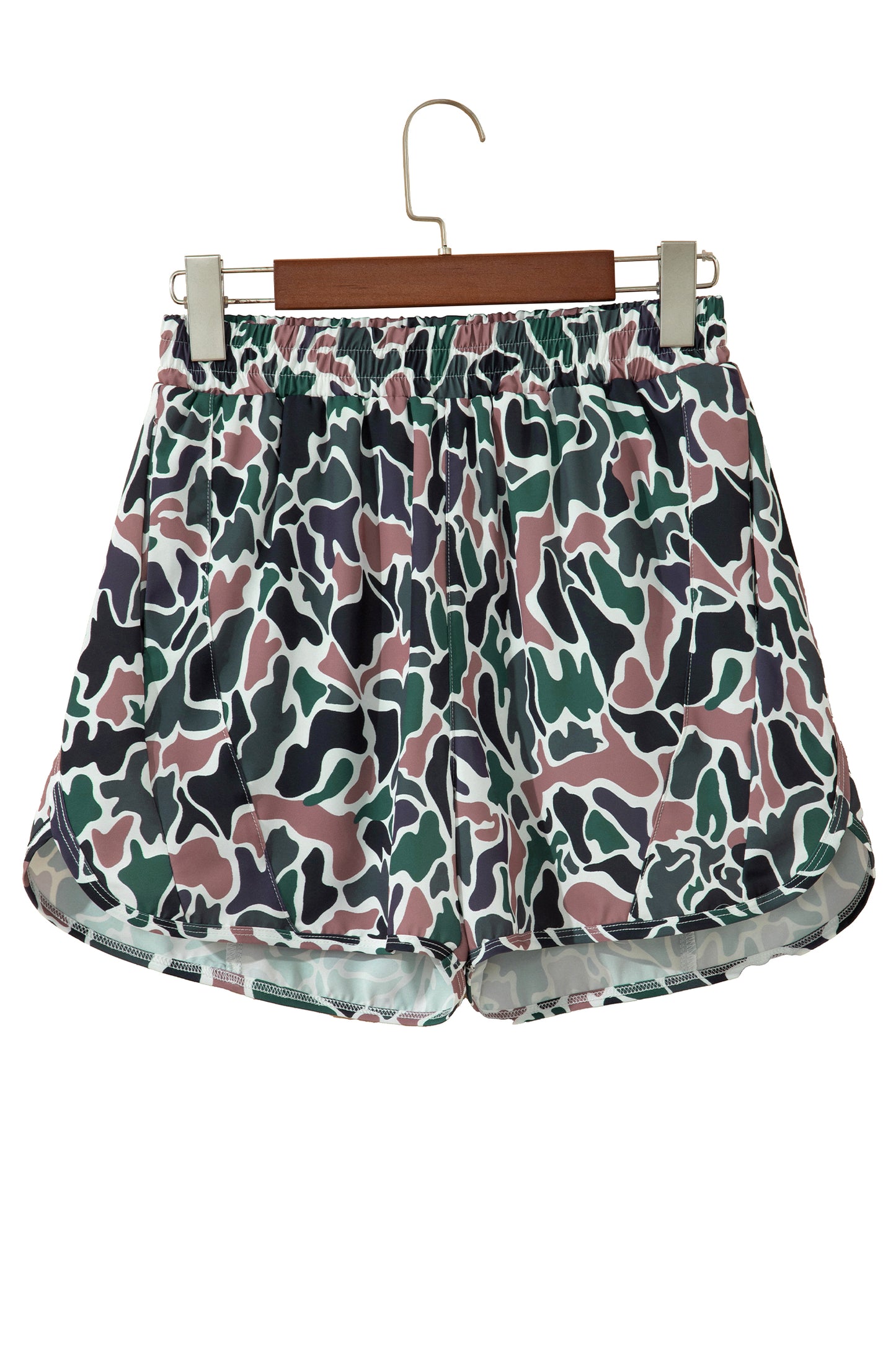 Camo High Waist Lined Athletic Shorts