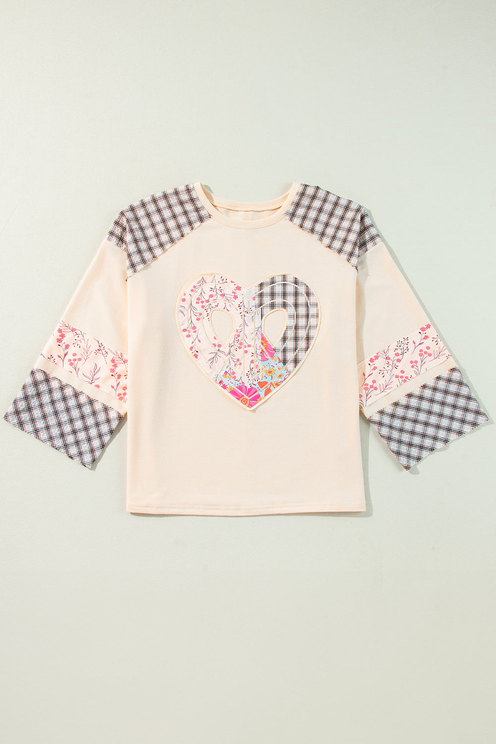 Floral Peace Heart Long Sleeve Top