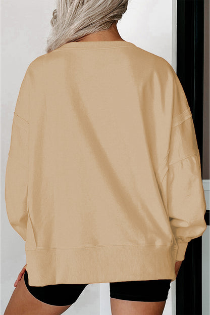 Reverse Seam Drop Shoulder Sweatshirt