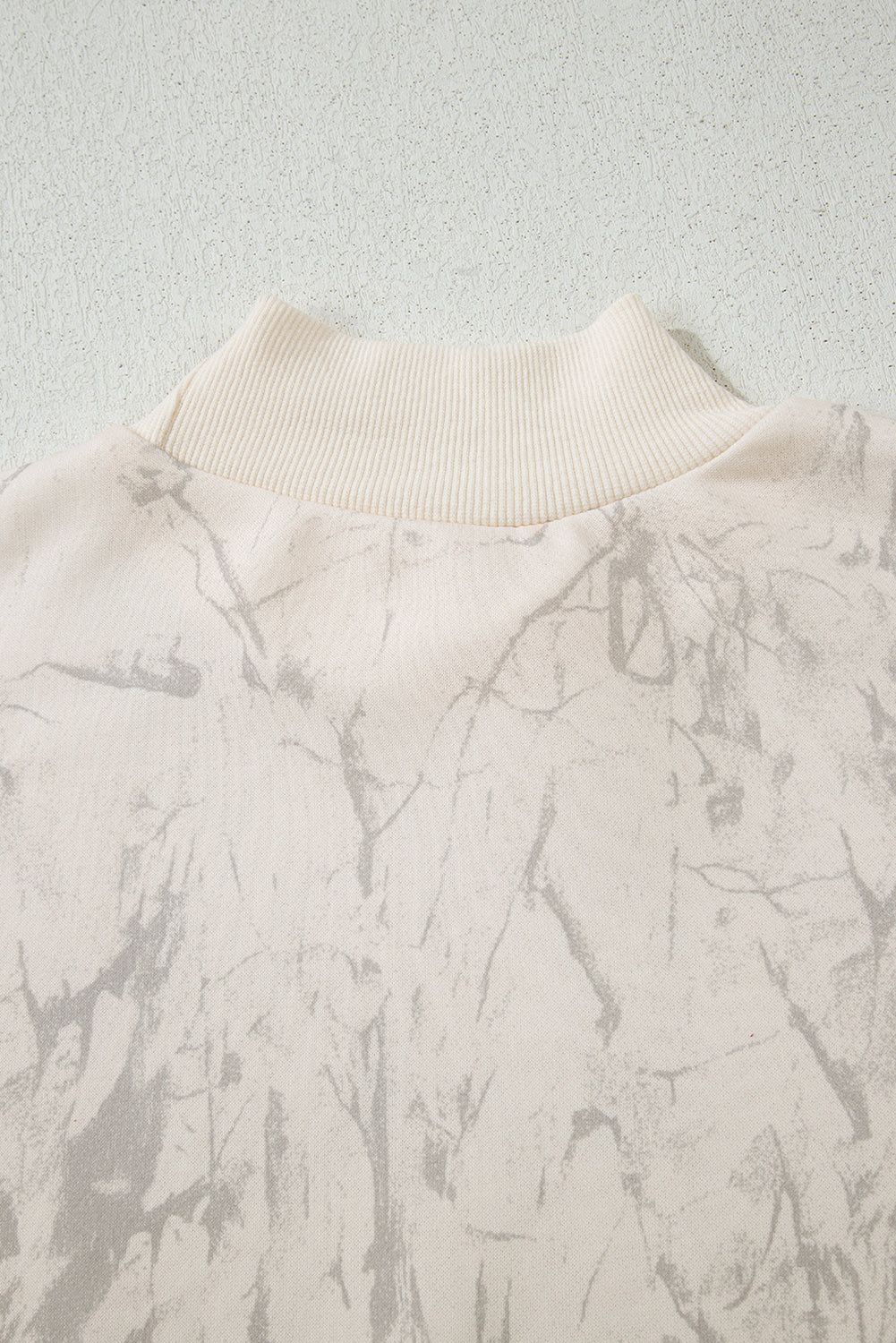 Camo Mock Neck Baggy Sweatshirt