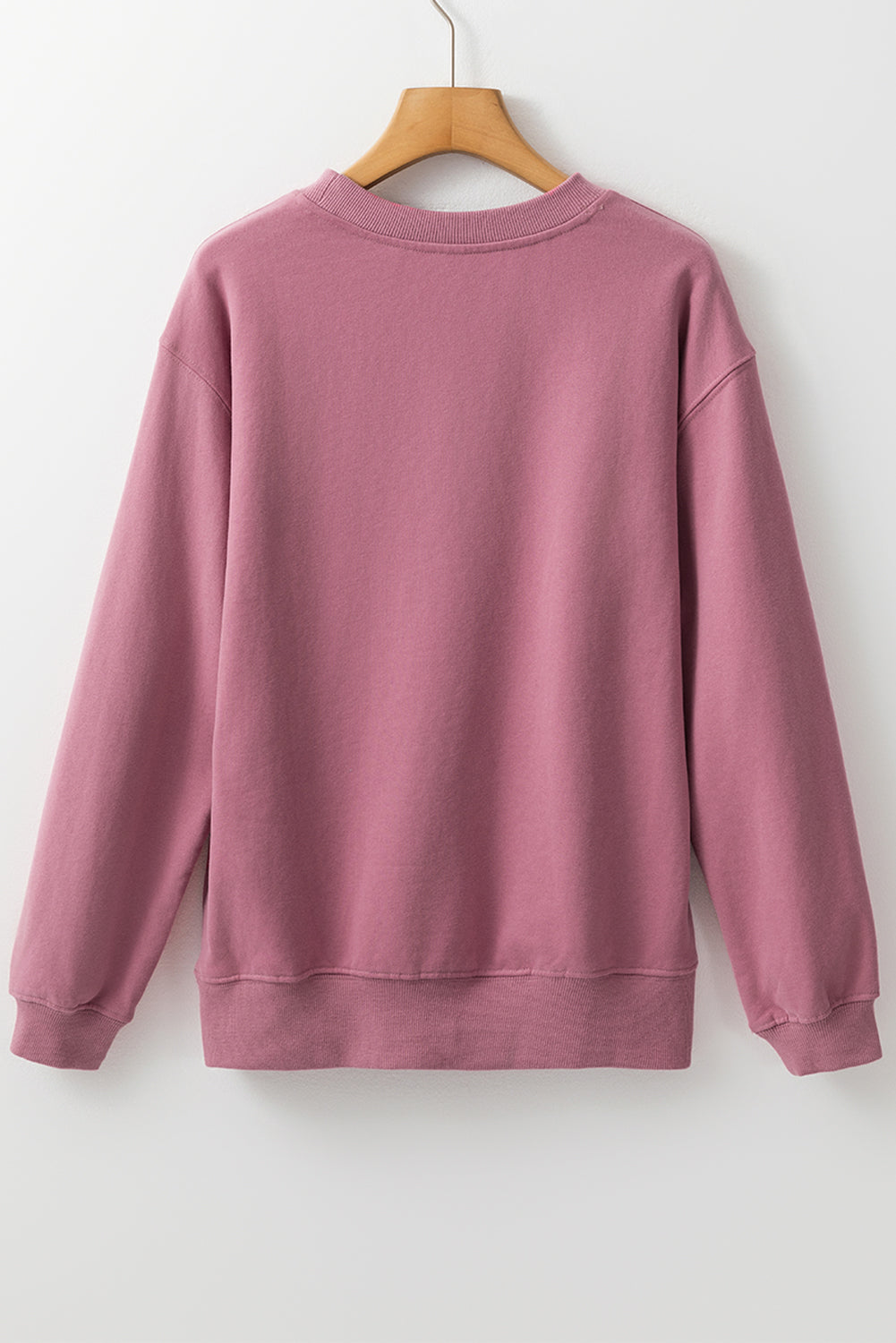 Solid Crewneck Pullover Sweatshirt