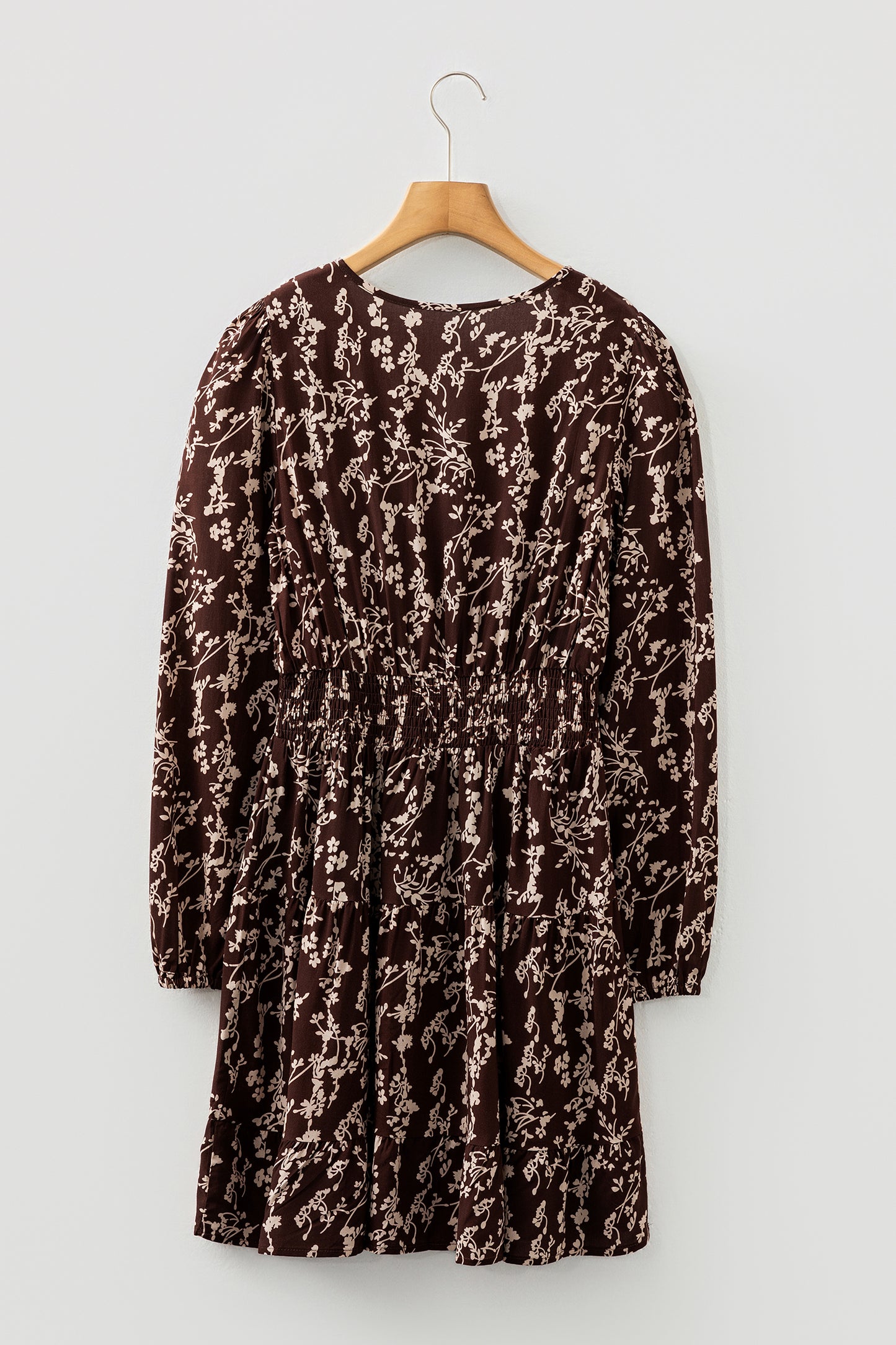 Ditsy Floral Long Sleeve Flared Mini Dress