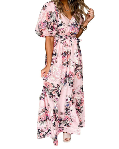 Floral High Waist Maxi Dress