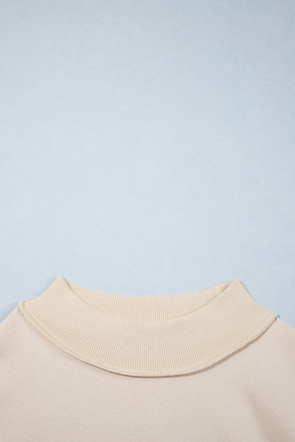 Christ Is King Cross Embroidery Exposed Seam Sweatshirt