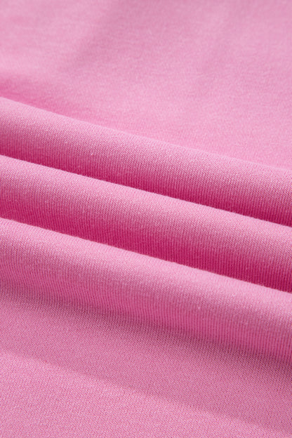 Solid V-Neck Pullover and Drawstring Sweatpants Set