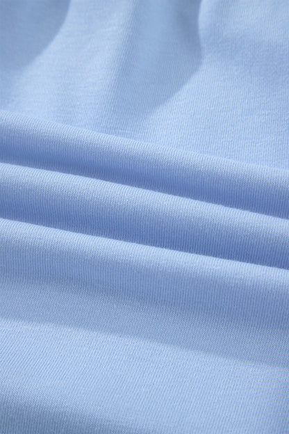 Solid Polo Tee & Elastic Waist Short Set